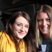 two women lakers enjoying the boat tour